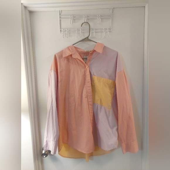 Abercrombie & Fitch Pink Oversized Shirt - Picture 2 of 6